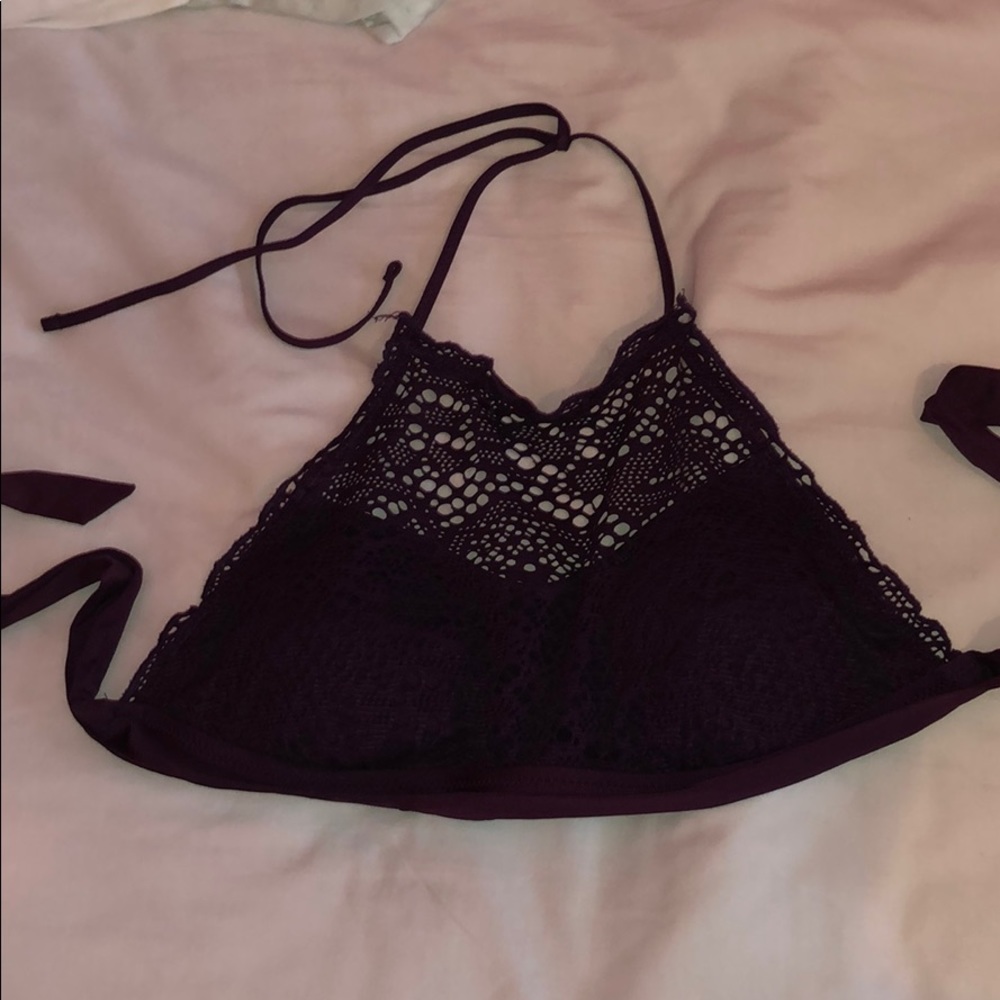 Purple Halter Bathing Suit Top